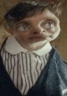 😐 portrait, doll, creepy, vintage, antique telegram sticker