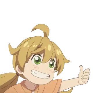 😁 动漫, 卡通, 点赞, 积极, 开朗, 赞同 telegram sticker
