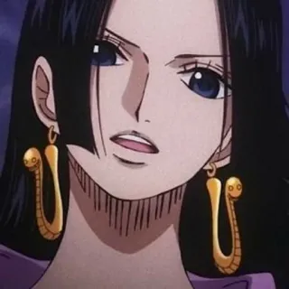 🥂 Boa Hancock One Piece 애니메이션, 여자, 캐릭터, 귀걸이, 보아 행콕 telegram sticker