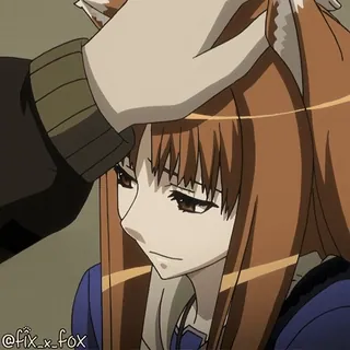 🤗 @fix_x_fox アニメ, 狐耳, 撫でる, 獣人, キャラクター telegram sticker