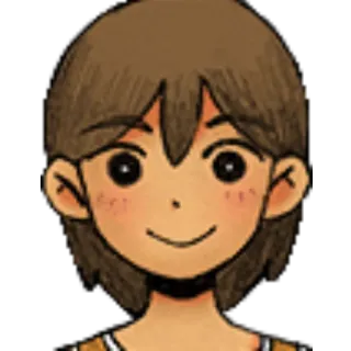 🙂 Basil Omori อนิเมะ, วิดีโอเกม, เป็นมิตร, เด็กผู้ชาย, ผมสีน้ำตาล telegram sticker