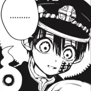 🍚 ........... anime, manga, character, expression, monochrome, portrait telegram sticker