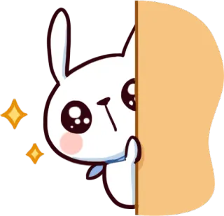 ✨ Hase, niedlich, Tier, kawaii, Aufkleber, Cartoon telegram sticker