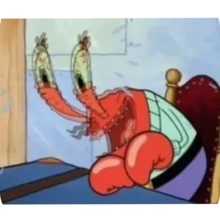 😆 Mr. Krabs SpongeBob SquarePants mr krabs, spongebob, crying, screaming, meme, reaction, upset, cartoon telegram sticker