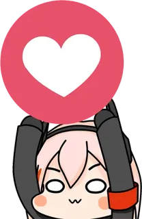♥️ Anime, Cuore, Amore, Carino, Kawaii, Ragazza telegram sticker