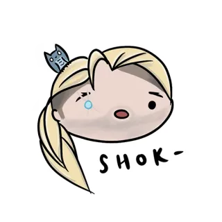 😧 SHOK- pegatina, impactado, anime, dibujos animados, personaje whatsapp sticker