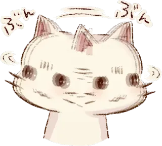☀️ ぷんぷん Katze, Anime, Süß, Japanisch, Aufkleber telegram sticker