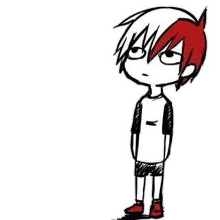 😐 Todoroki Shoto My Hero Academia Anime, Manga, Shonen, Supereroe, Quirk whatsapp sticker
