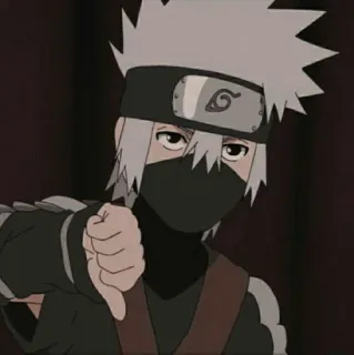 🌟 Kakashi Naruto anime, Kakashi, Naruto, ninja, thumbs down telegram sticker