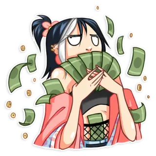 Modern Geisha whatsapp stickers