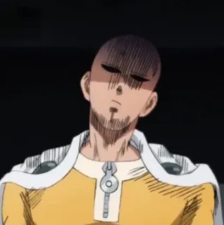 🤬 Saitama One-Punch Man Anime, One Punch Man, Saitama, Eroe, Annoiato, Meme, Personaggio telegram sticker