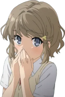 🤭 Anime, Mädchen, Erröten, Süß telegram sticker
