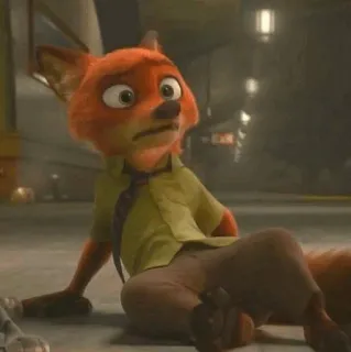 🦊 Nick Wilde Zootopia fox, zootopia, disney, cartoon, animated, character telegram sticker