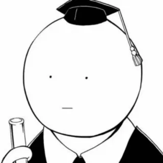 😐 Koro-sensei Assassination Classroom anime, Koro-sensei, Assassination Classroom, manga, graduation, mortarboard, teacher telegram sticker