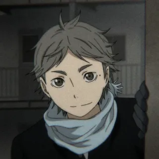 ⚫ Sugawara Koushi Haikyuu!! anime, haikyuu, sugawara koushi, sugawara, cartoon, portrait telegram sticker