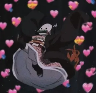 🌸 Nezuko Kamado Demon Slayer Nezuko, Demon Slayer, Anime, Manga, Cuori, Kawaii whatsapp sticker