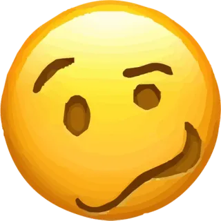 🥴 Emoji, Grinsen, Gesicht, Gelb whatsapp sticker
