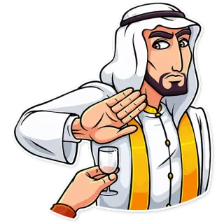 🙅 arab, gestur, penolakan, timur tengah, pria telegram sticker