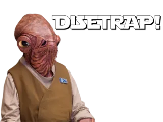 ⛔️ Admiral Ackbar Star Wars DISETRAP! star wars, admiral ackbar, trap, movie, sci-fi telegram sticker