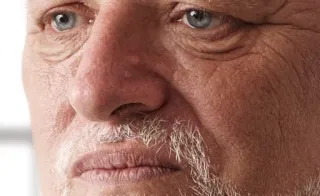 🙁 face, man, portrait, old man, elderly, closeup telegram sticker