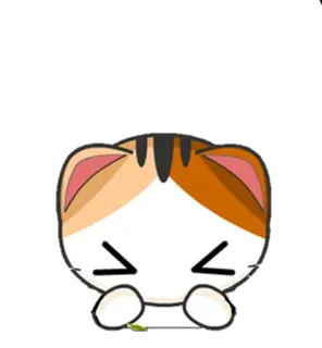 😖 gato, lindo, animal, pegatina, dibujo animado telegram sticker