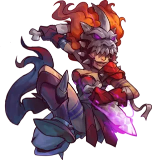 😥 Fantasy, Guerriero, Personaggio, Femminile, Armatura telegram sticker
