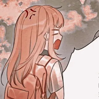 🦔 Anime, Zły/zła, Kreskówka, Dziewczyna, Ilustracja telegram sticker