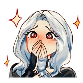 ✨ anime, cute, sparkling, female, cartoon, character, woman telegram sticker