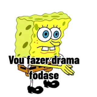 😡 Spongebob Vou fazer drama fodase Spongebob, cartoon, drama, profanity telegram sticker