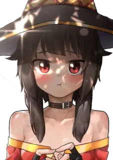 😕 Megumin Konosuba anime, konosuba, megumin, explosion, magier, magie whatsapp sticker