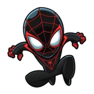 👁 Miles Morales Miles Morales, Spider-Man, Marvel, superhero, cartoon, sticker telegram sticker