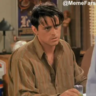 😤 Joey Tribbiani Friends โจอี้, เฟรนส์, แมตต์ เลอบลัง, รายการทีวี, ซิทคอม, ยุค 90 telegram sticker
