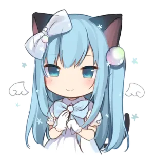 👼 Anime, Cô gái, Kawaii, Chibi, Manga, Neko telegram sticker