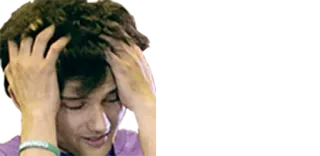 👽 Frustration, Stress, Kopfschmerzen, Angst, Mann, verärgert telegram sticker