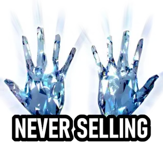 🙏 NEVER SELLING diamentowe ręce, akcje, meme, inwestycje, krypto telegram sticker