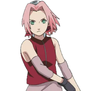 😑 Sakura Naruto anime, cartoon, sakura haruno, naruto, sticker telegram sticker
