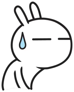 😓 Dibujo animado, Blanco, Personaje, Sudor, Ansioso whatsapp sticker