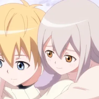 🥰 Anime, Dessin animé, Personnages, Amitié, Illustration telegram sticker