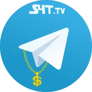 💪 SHT.TV Papierflieger, Geld, Kette, sht.tv, Telegramm Logo, Dollarzeichen telegram sticker