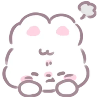 😣 süß, tier, blob, cartoon, sticker, kawaii telegram sticker