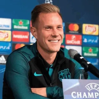 ❤️ Marc-André ter Stegen soccer player, goalkeeper, footballer, sports, Barcelona telegram sticker