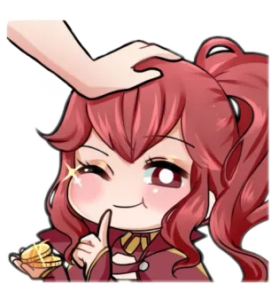 😊 Anime, Garota, Fofa, Chibi, Moedas, Afastamento de cabeça whatsapp sticker