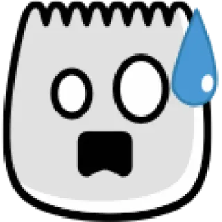 😥 Emoji, Sudor, ansioso, nervioso, asustado, Cara telegram sticker