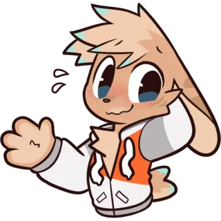 😳 Kartun, Kelinci, Karakter, Lucu, Binatang, Berbulu telegram sticker