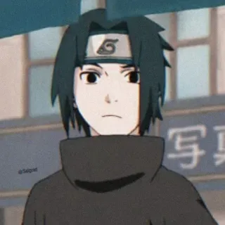 🀄️ Sasuke Uchiha Naruto Аниме, Саске, Наруто, Ниндзя, Учиха telegram sticker