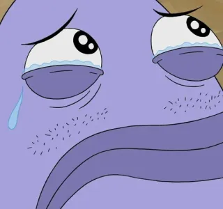 😭 dessin animé, pleurer, triste, yeux, larmes telegram sticker