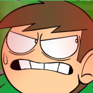 👺 Edd Eddsworld โกรธ, เหงื่อ, การ์ตูน, แอนิเมชัน whatsapp sticker