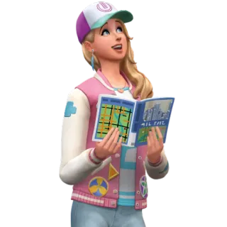 😦 The Sims sims, sim, woman, map, blonde, game, character telegram sticker