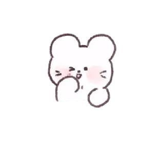 🐜 милый, животное, мультик, белый, счастливый, персонаж telegram sticker