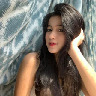 🌸 mulher, retrato, menina, pessoa, cabelo comprido, beleza telegram sticker